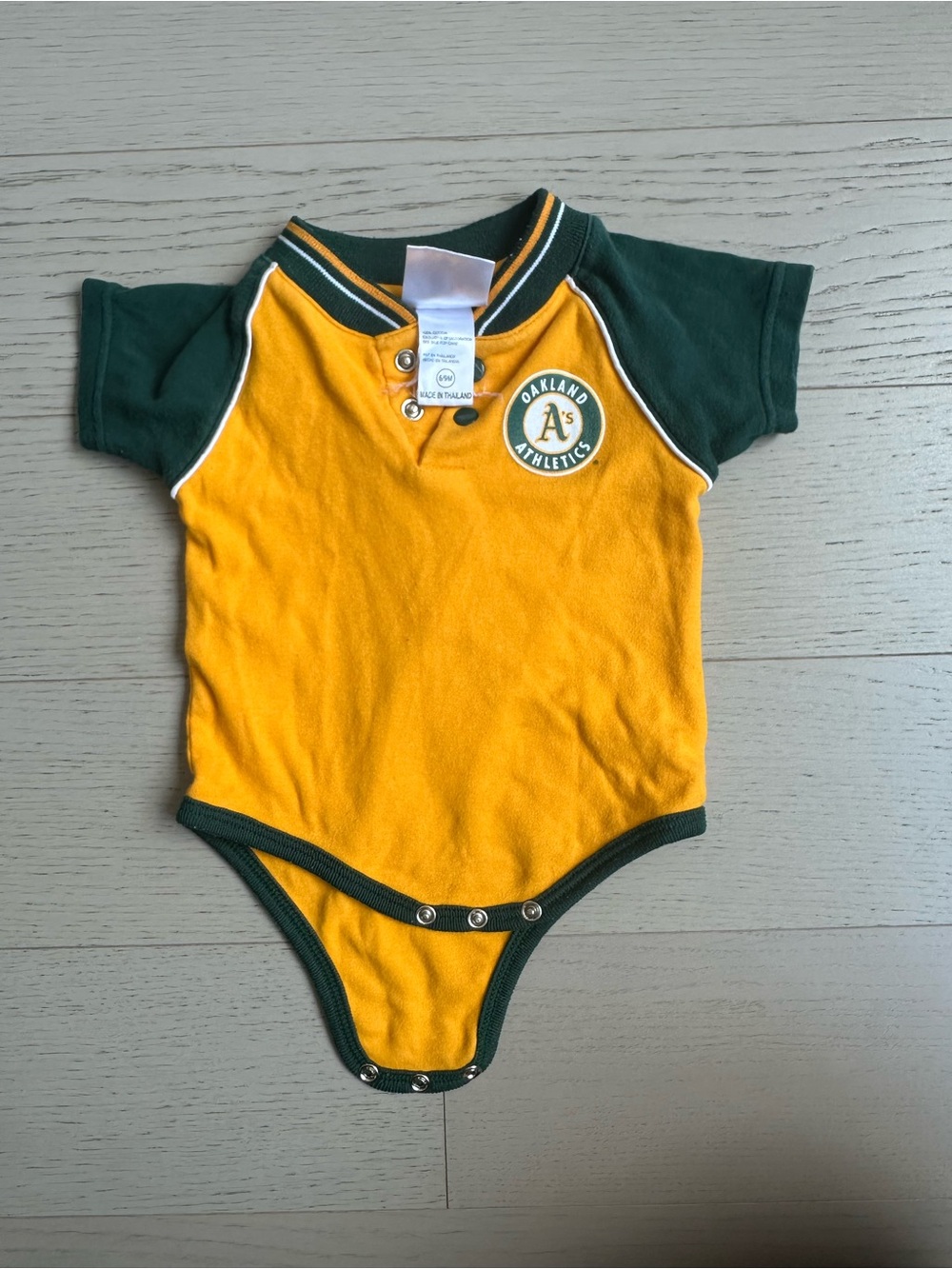 Oakland Athletics Green & Gold Infant One-Piece Bodysuit